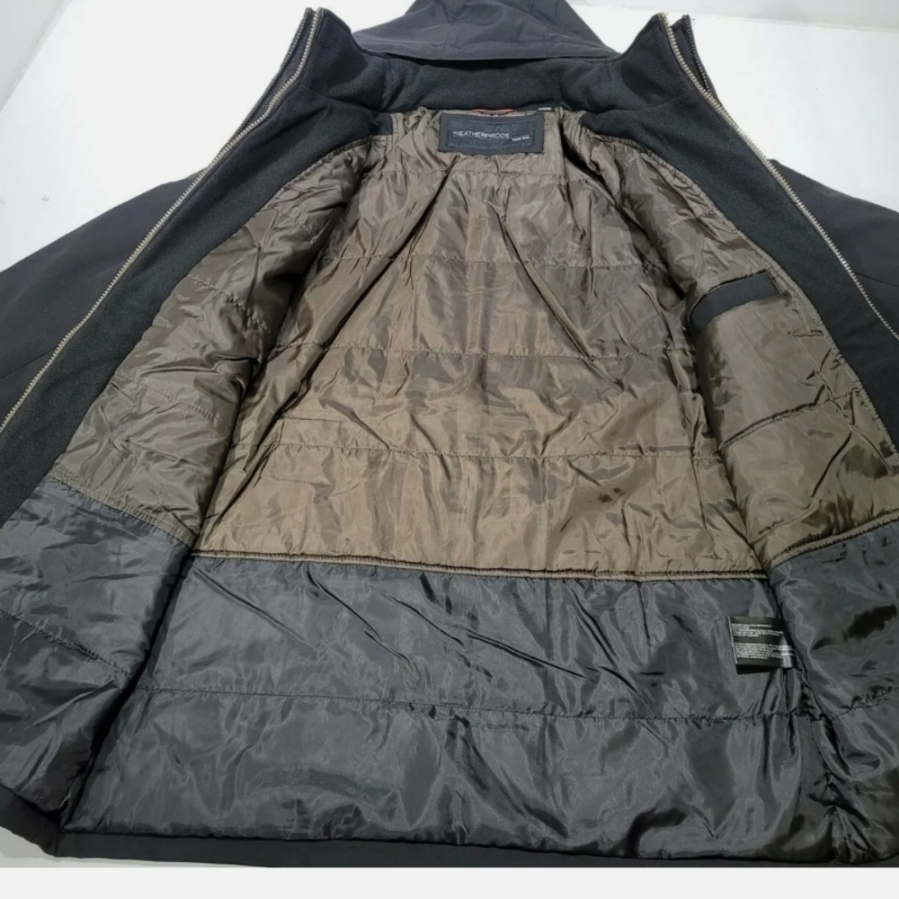 Weatherproof Mens Stretch Tech Black Heavy Jacket Windproof Water Resistant - Picture 5 of 7